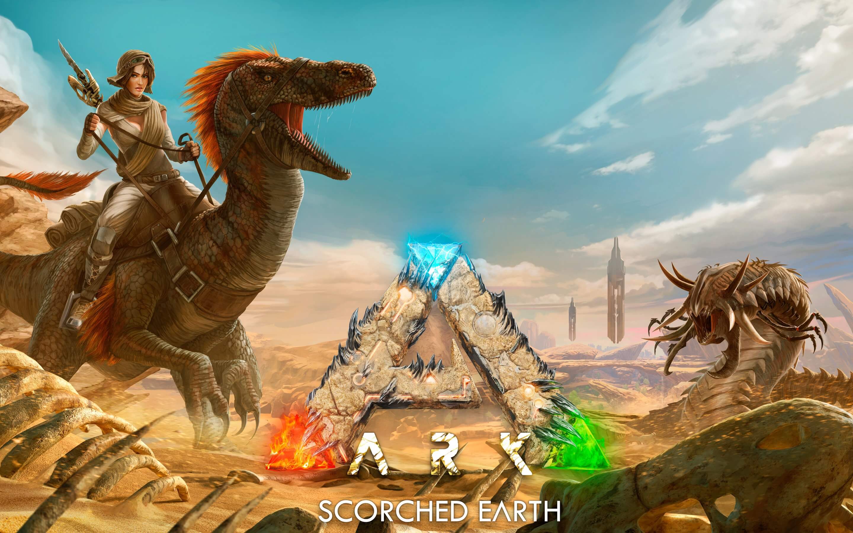 Ark Scorched Earth Dino Rider 4K Wallpaper • GamePhD