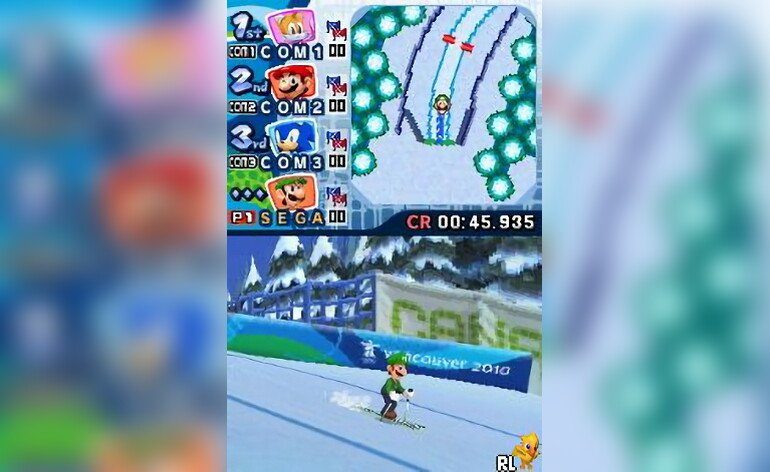 Mario Sonic at the Olympic Winter Games USA En Fr Es
