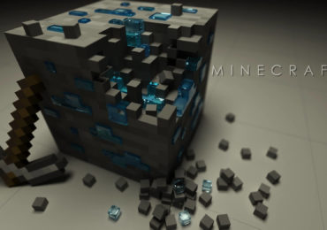minecraft grey blue block hd wallpaper